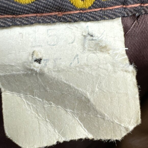 Vintage Paulo Conti Men 40 Brown 70s Leather Coat Removable Lining Hippie - Picture 8 of 8